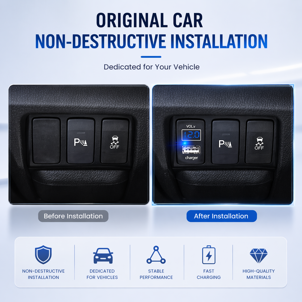OEM Honda USB Charger Module | Voltage & Temperature Monitoring Dashboard Panel
