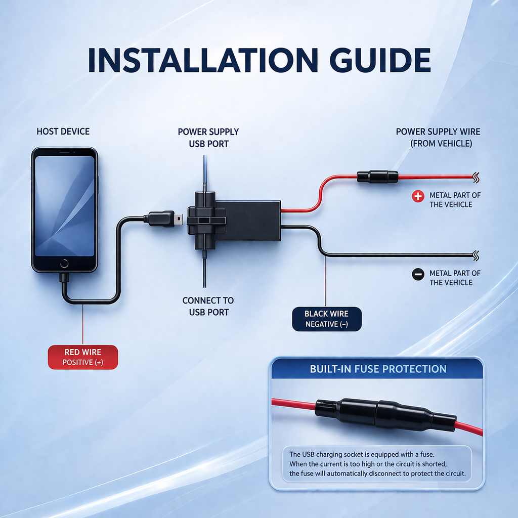 Applicable to multiple models of Honda vehicles, equipped with USB and Type-C charging interfaces and voltage display function