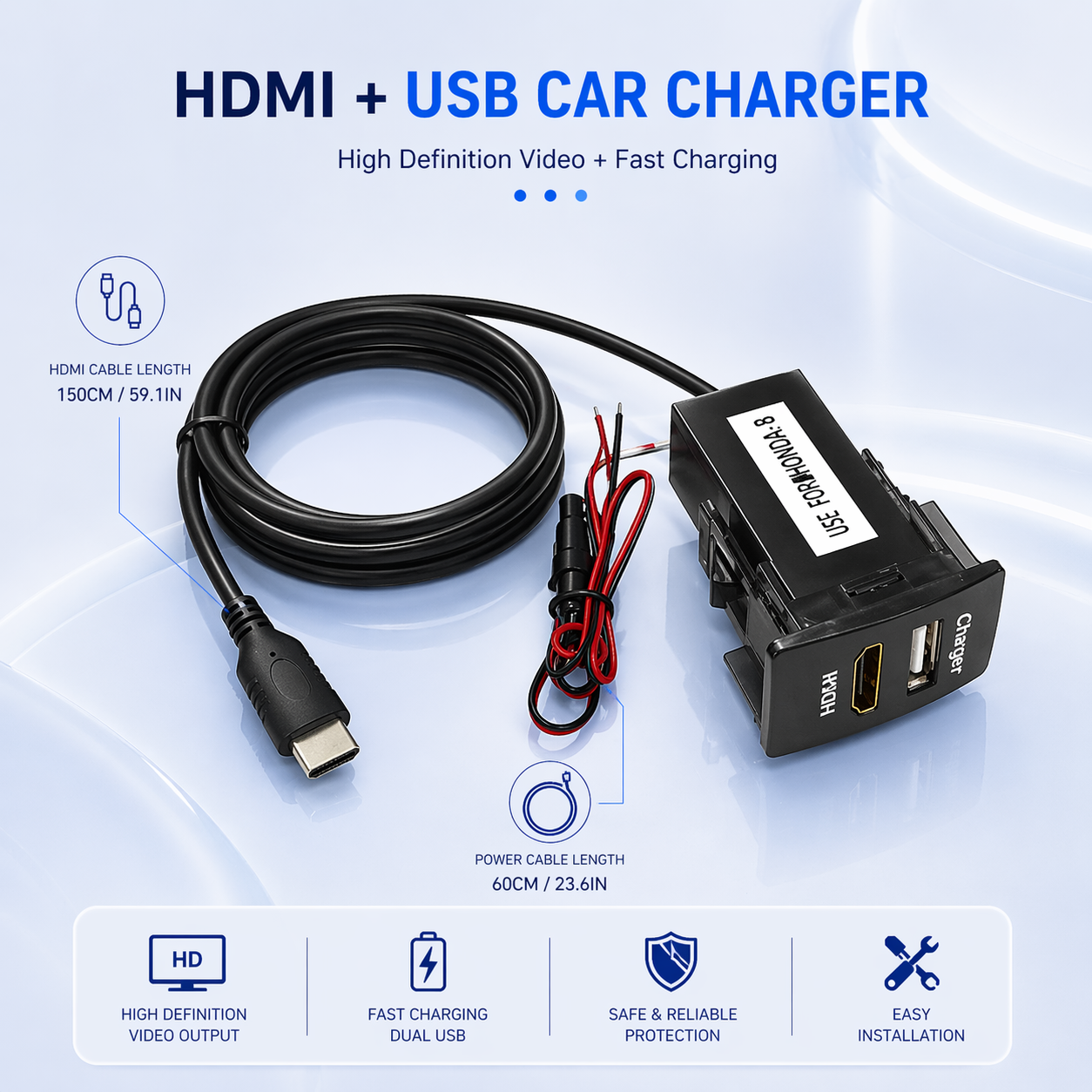 Nissan Multi-Function Dashboard Module | USB Charger, Audio, HDMI & AUX Panel (OEM Fit)