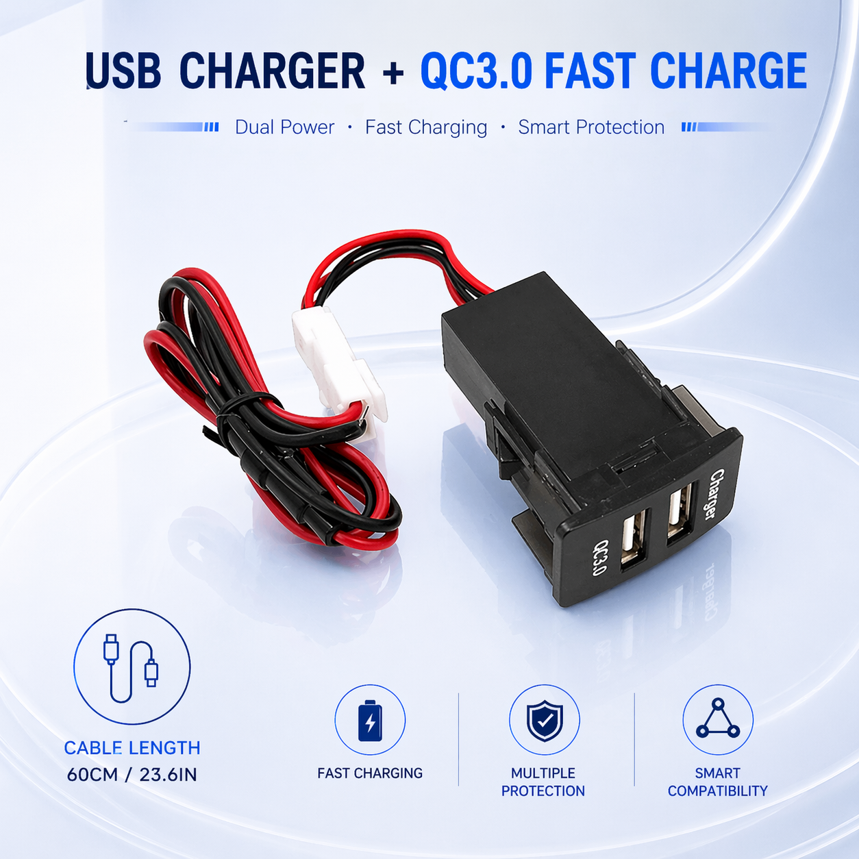 Nissan Multi-Function Dashboard Module | USB Charger, Audio, HDMI & AUX Panel (OEM Fit)