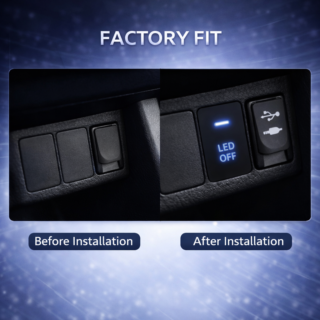 Suitable for Toyota modification switches, fog lights, headlight indicators, recorder, radar, and tailgate control switches