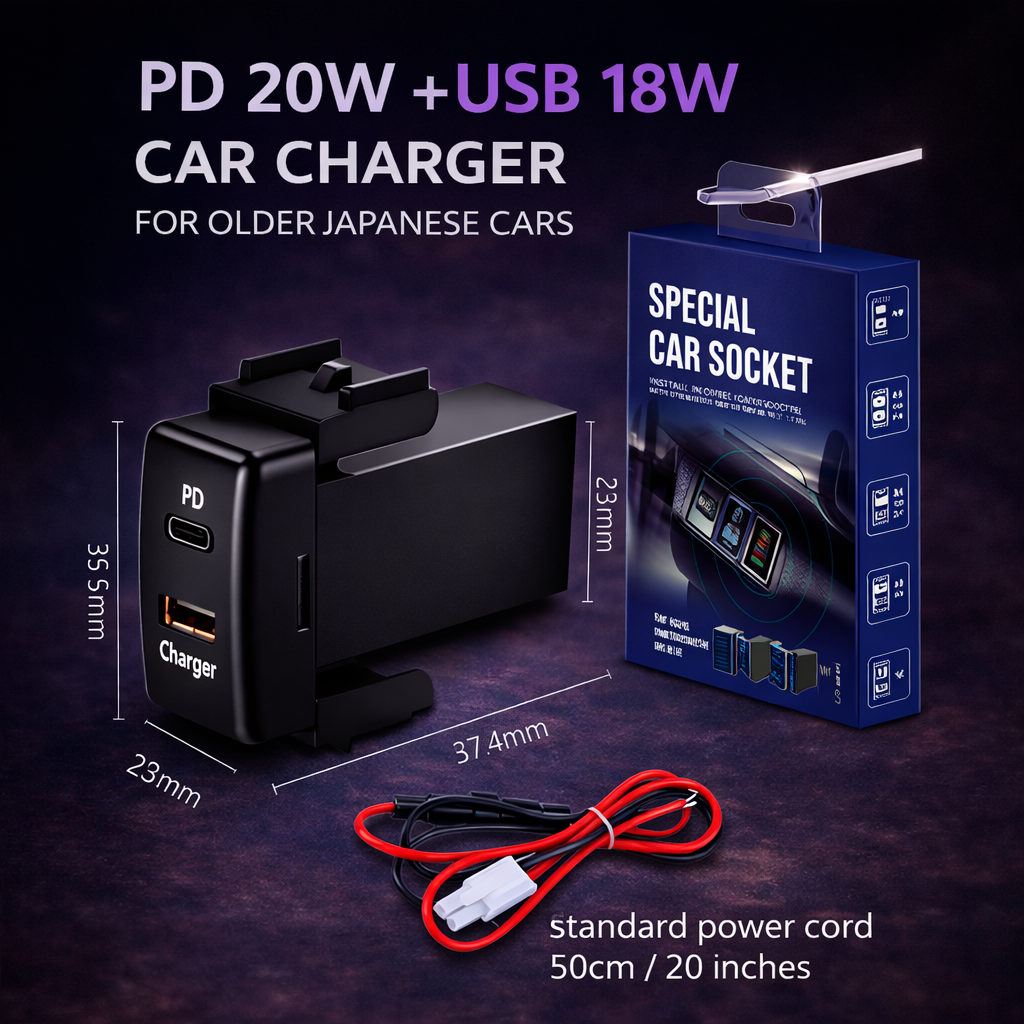 Suitable for multiple models of Nissan vehicles, equipped with USB and Type-C charging