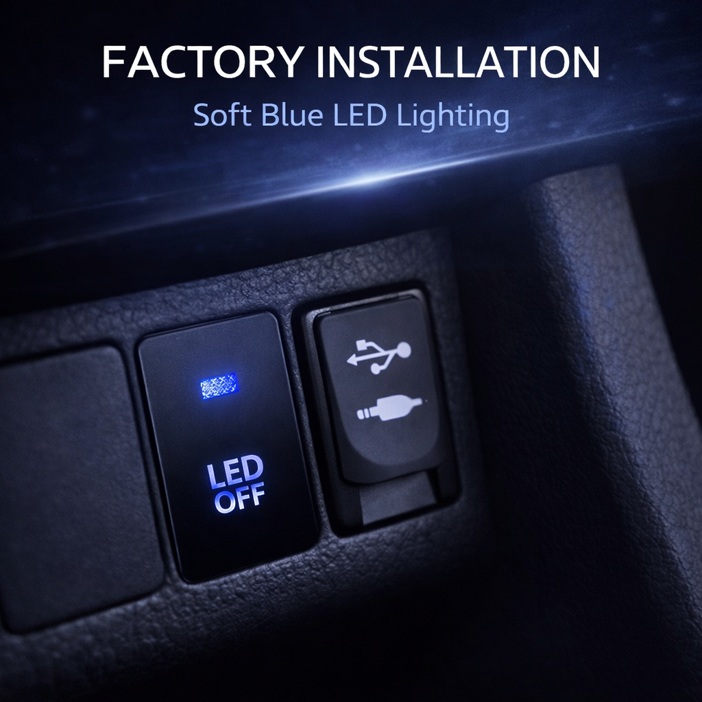 Suitable for Toyota modification switches, fog lights, headlight indicators, recorder, radar, and tailgate control switches