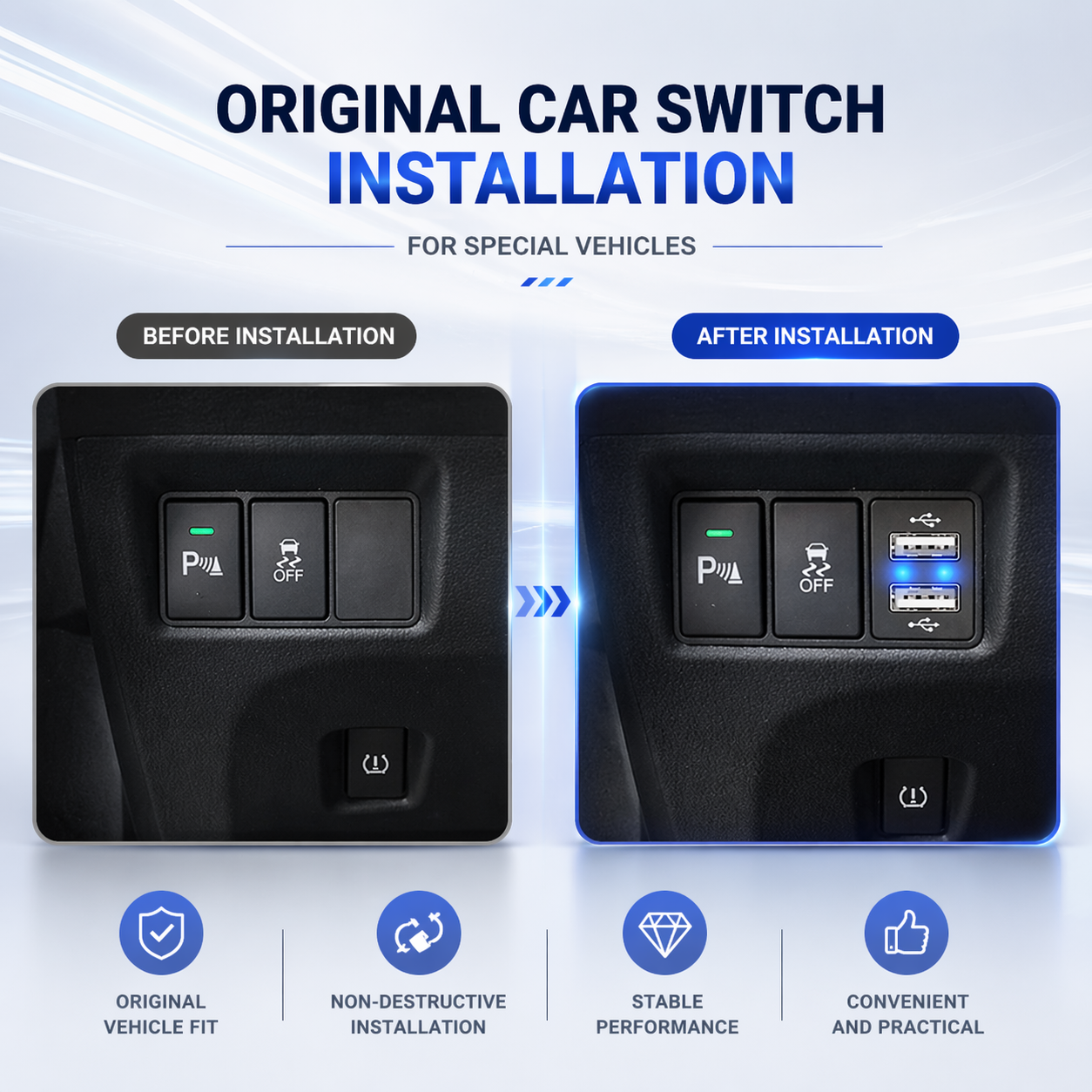 Nissan Multi-Function Dashboard Module | USB Charger, Audio, HDMI & AUX Panel (OEM Fit)