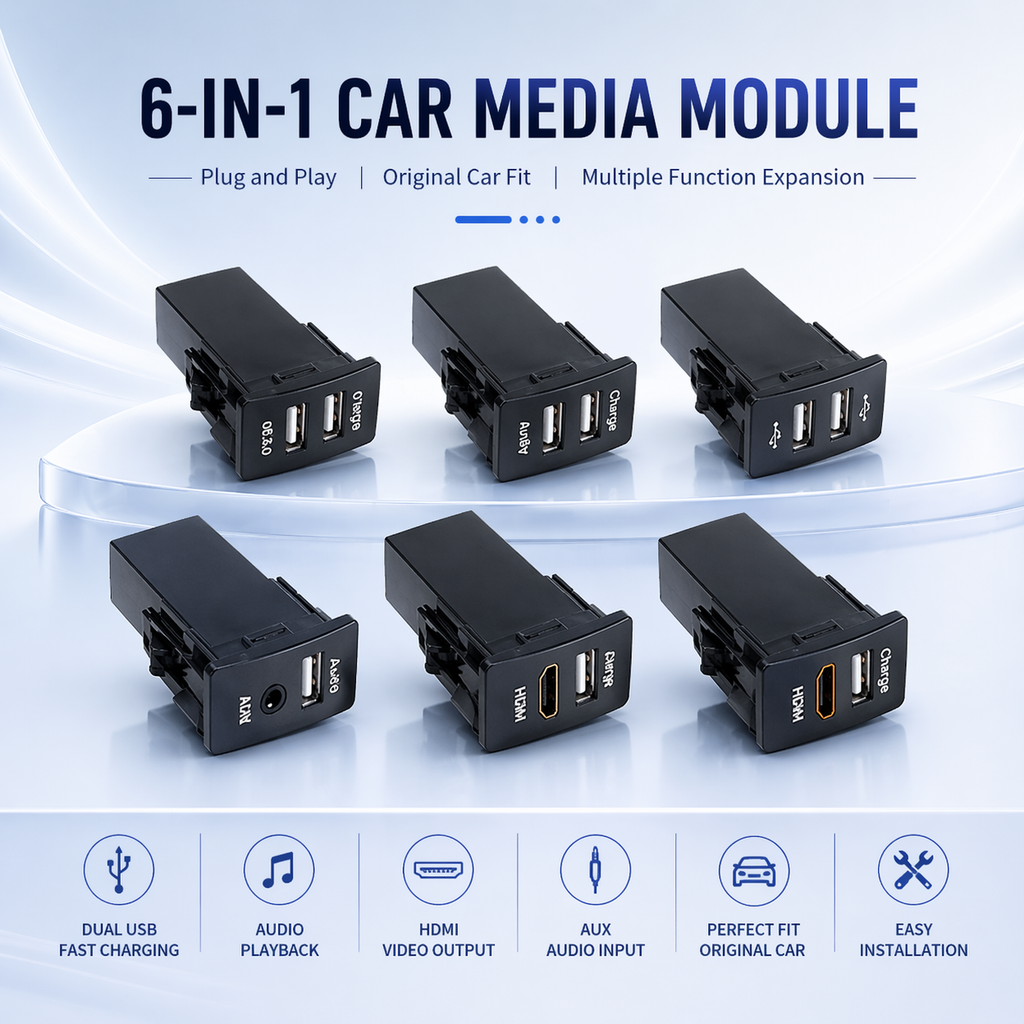 Nissan Multi-Function Dashboard Module | USB Charger, Audio, HDMI & AUX Panel (OEM Fit)