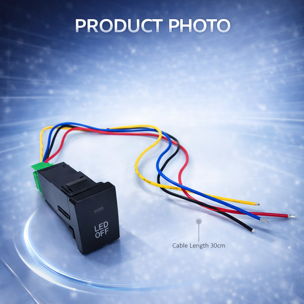 Suitable for Toyota modification switches, fog lights, headlight indicators, recorder, radar, and tailgate control switches