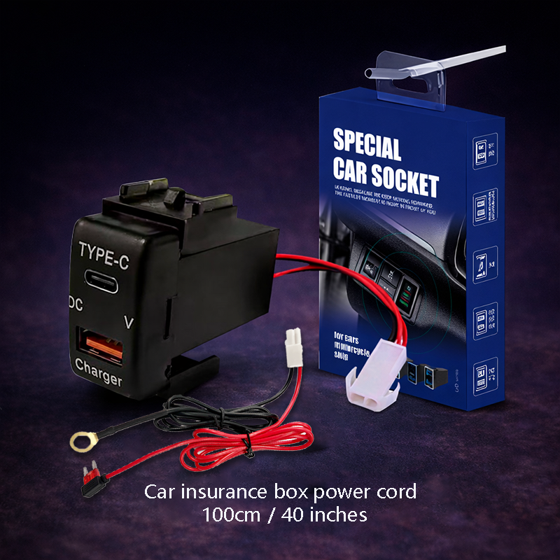 Suitable for multiple models of Nissan vehicles, equipped with USB and Type-C charging interfaces as well as voltage display function