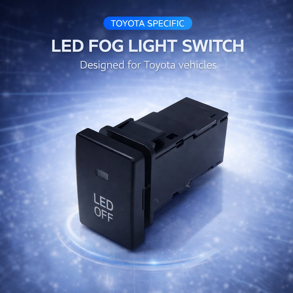Suitable for Toyota modification switches, fog lights, headlight indicators, recorder, radar, and tailgate control switches