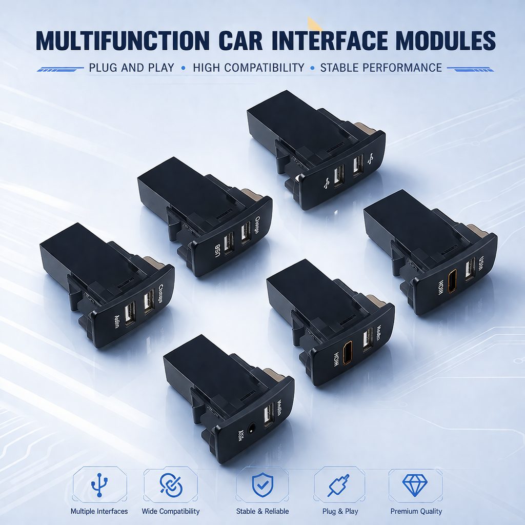 Various combinations such as Honda USB Audio, HDMI, AUX, etc.