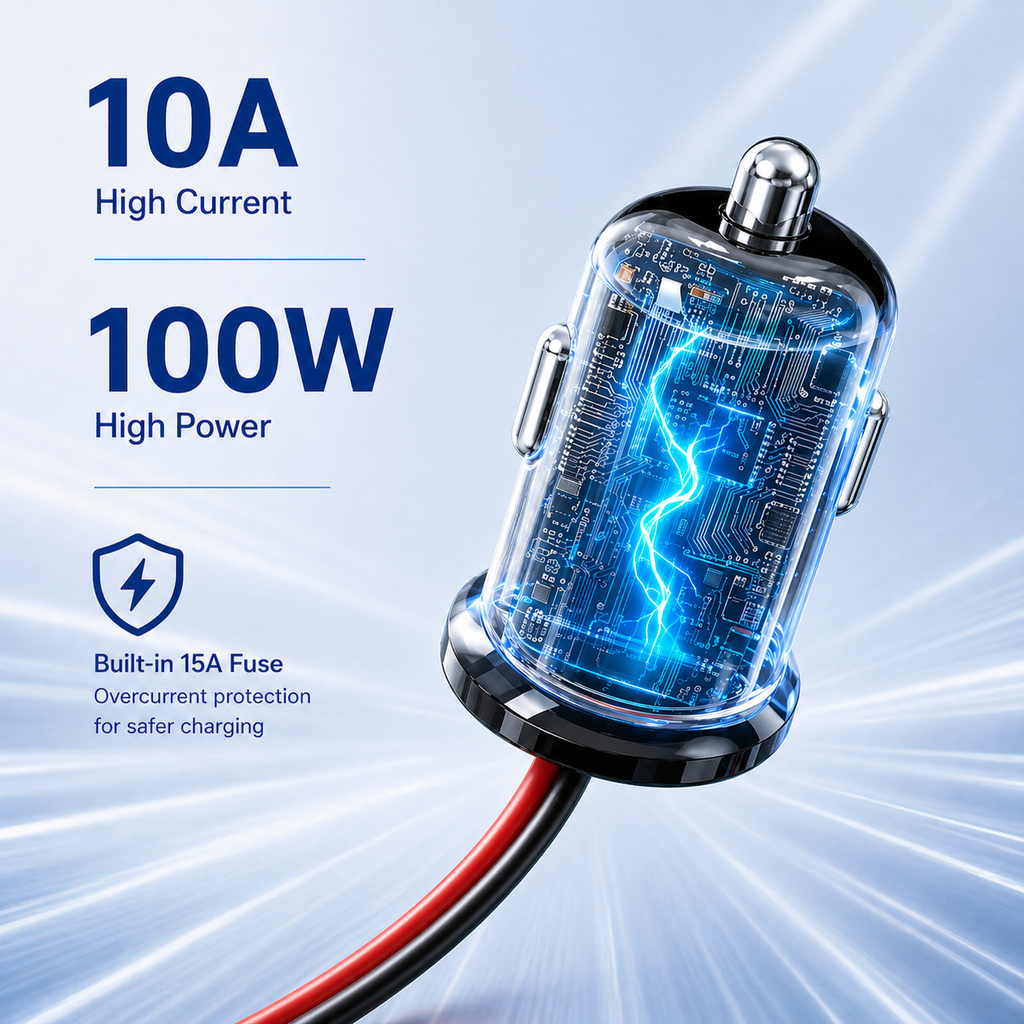 Car Cigarette Lighter Plug | 12V Power Adapter for Automotive Electrical Devices