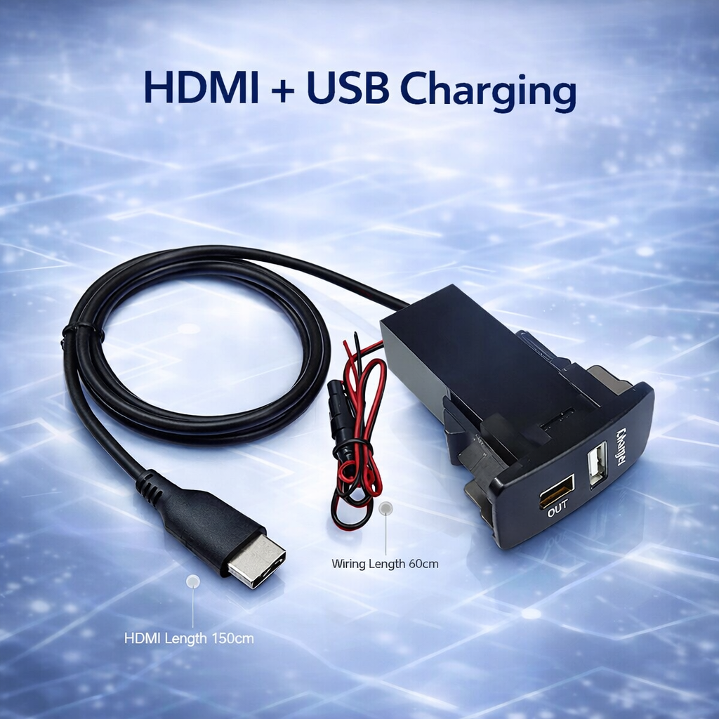 Various combinations such as Honda USB Audio, HDMI, AUX, etc.