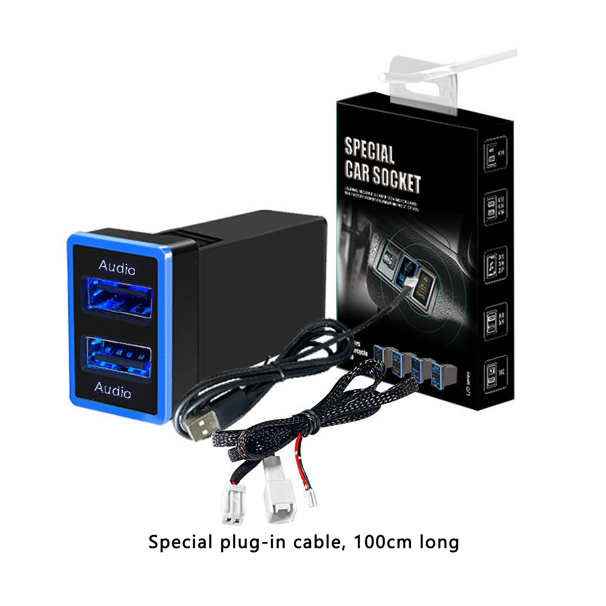 Suitable for multiple Toyota models,USB charging + Audio USB port interface.