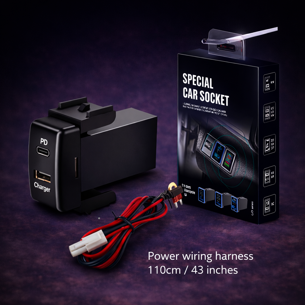Suitable for multiple models of Nissan vehicles, equipped with USB and Type-C charging