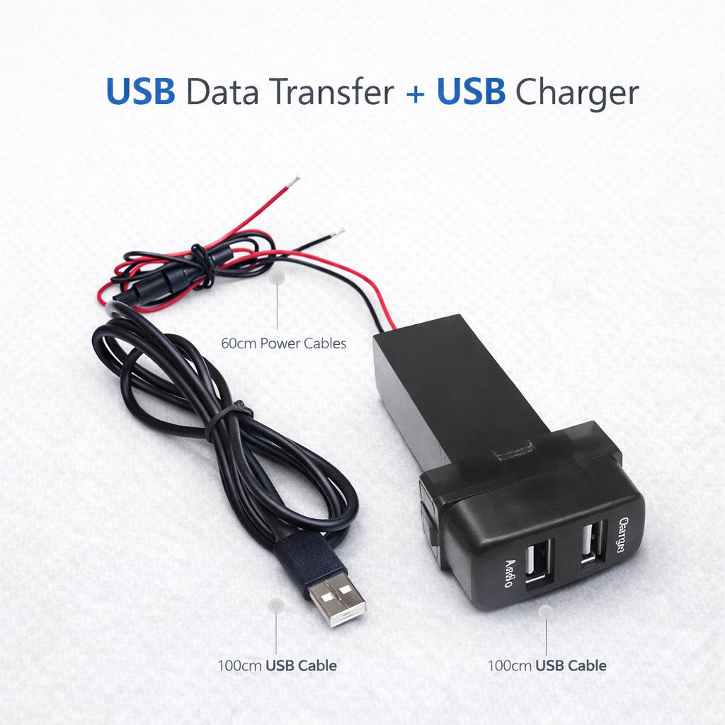 Various combinations such as Mitsubishi USB Audio, HDMI, AUX, etc.